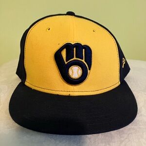 Milwaukee Brewers New Era MLB baseball official on field cap hat sz 8